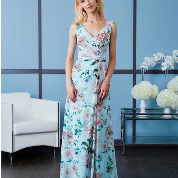 FLORAL Dress, Sleeveless, Size 16, New With Tags, Teal Colour, No Alterations - Picture 13 of 16